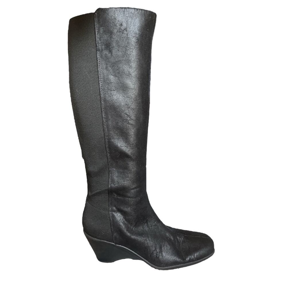 A2 By Aerosoles Taekwondo Wide Calf Wedge Boot